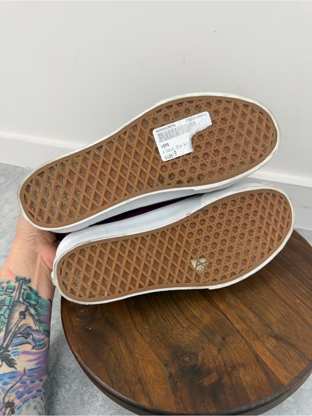 Vans Plum Suede Platform Lace-Up Sneakers - Picture 7 of 9
